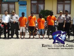 Di Konsel, Empat Kawanan Curanmor di Bekuk Polisi