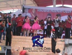 Ribuan Pendukung Hadiri Delarasi Bobby – H. Maksum ramli Dialun-Alun Lasusua Kolut