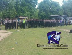 Porsenil Polres Muna Gelar Apel Pasukan di Halaman KPU Mubar