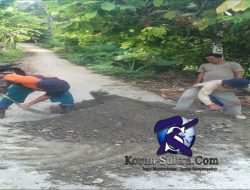 Proyek Jalan Rabat Beton Desa Raoda Kolut Dalam Proses Pengerjaan