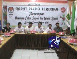 KPU Tetapkan 3 Pasangan Calon Bupati Dan Wakil Bupati Kolut