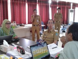 Sidak, Wabup Konsel Prihatin PNS Yang Hadir Hanya ini