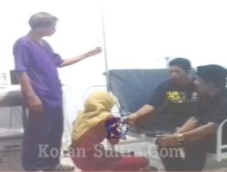 Nurrahman Besuk Kades Koreha di RSU Djafar Harun Kolut