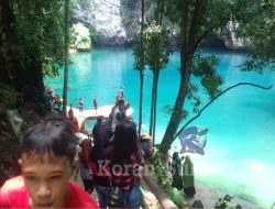 Akhir Pekan, Pengunjung Objek Wisata Danau Biru Membludak