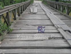 Jembatan Penghubung di Kecamatan Anggaberi ini Memprihatinkan