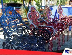 Kreatif, Warga Koltim Rakit Kursi dari Gear dan Rantai Motor