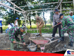 Peringati Hut Kodam Hasanuddin XIV, Ribuan orang Kerja Bakti di Lambandia