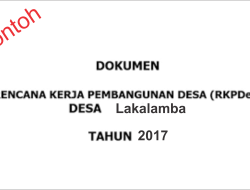 Lahirkan Program Pro Rakyat, RKP Desa Lakalamba Ditetapkan