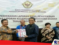 Lagi, Rusda Mahmud Raih WTP Ketiga Kalinya dari BPK RI Perwakilan Sultra