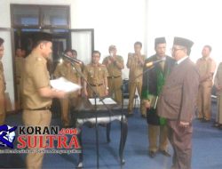 Syahlan Saranani di Lantik Jadi Kasat Pol PP Konawe, Ini Pesan Wabup