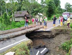 Jembatan KM 24 Amblas, Lalu Lintas Macet