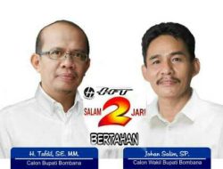 Tafdil-Johan Resmi Menagkan Pilkada Bombana, Kasra Jaru Munara-Man Arfah Sudah Legowo