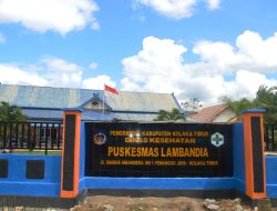 Pembangunan Pagar Puskesmas Lambandia Rampung