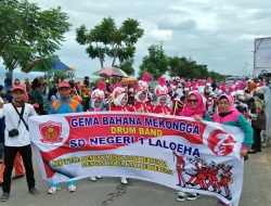 Peringati HUT RI, SDN 1 Laloeha Turunkan Lima Barisan Gerak Jalan