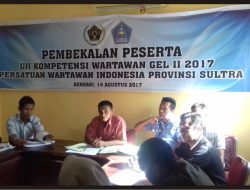 Jelang Uji Kompetensi, 23 Wartawan Ikut Pembekalan di PWI Sultra