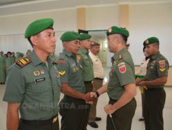 Sejumlah Prajurit TNI di Korem 143/HO Naik Pangkat