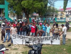 Puluhan Supir Angkut Demo Dishub Muna, Tolak Mobil Plat Hitam Operasi