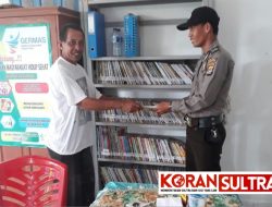 Bhabinkamtibmas Lambuno Kolut Ajak Warga Disiplinkan Pinjam Buku di Desa