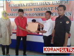 KPU Konsel Serahkan Dokumen Perbaikan Administrasi Parpol
