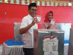 Nyoblos di TPS 10, Ahmad Safey yakin Menang
