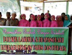 Polsek Lasusua Bagikan Sembako Bagi Warga Sulaho
