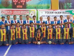 Eksebisi Futsal Kejari vs Wartawan, Skor Nyaris Imbang