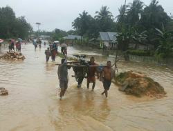 Banjir Putus Akses Jalan Desa Guali – Maperaha, Puluhan Rumah Terendam