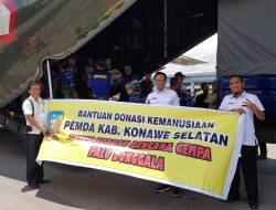 Ribuan Paket Sembako Asal Konsel di Kirim ke Palu