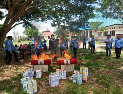 Kejari Konsel Musnahkan Barang Bukti Narkotika dan Senpi Rakitan