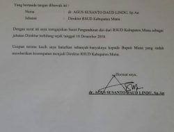 Kisruh Internal RSUD Muna, Dirut Pilih Mundur dari Jabatanya