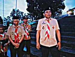 Wakil Walikota Pimpin Upacara Gelar Senja Kepramukaan