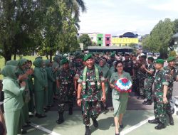 Prajurit Korem 143 Haluoleo Sambut Danrem Baru
