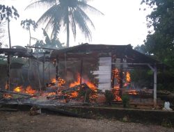 Diduga Lupa Matikan Kompor, Kontrakan di Baubau Ludes Terbakar