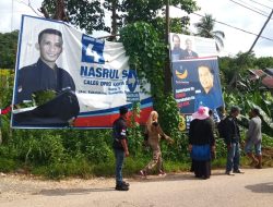 Panwascam Bersihkan APK Capres dan Caleg di Baubau