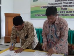 Ciptakan Pemerintahan Bersih, Kemenag dan Kajari Kolut Teken MoU
