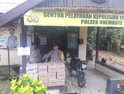 Peduli Korban Banjir,  Polsek Onembute Buka Posko Bantuan