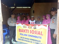 Polsek Onembute Gelar Baksos dalam Rangka Hari Bhayangkara ke-73
