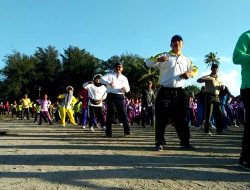 Sambut Lomba 10 Program PKK, Desa Kapota Raya Laksanakan Senam Bersama