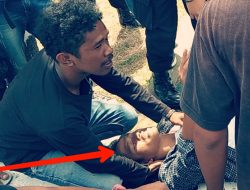 Pol PP Baubau Tendang Kemaluan Demonstran