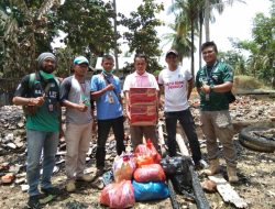 Kompak dan Peduli, Insan Pers Mubar Bantu Teman se Profesi Korban Kebakaran Rumah