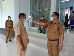 Siaga Covid-19, Bupati Mubar Sidak SKPD Sekaligus Pimpin Pengukuran Suhu Tubuh Massal