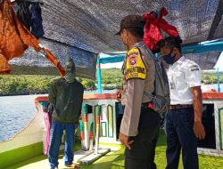 Antisipasi Laka Laut, Bhabinkamtibmas Polsek Binongko Bersinergi Imbau Nelayan