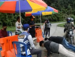 Tidak Memiliki Surat Keterangan Jalan, Sejumlah Pengemudi Disuruh Pushup