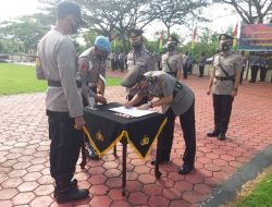 Sertijab Tiga Perwira, Polres Konawe Terapkan Protocol Covid 19