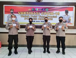 Hari ini, Sebanyak 250 Personil Polres Konawe Lakukan Vaksinasi Covid-19