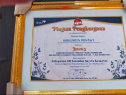Pemkab Konawe Raih Juara 3 Pelayanan KB Sejuta Akseptor Tingkat Nasional
