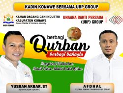 Idul Adha, Kadin Konawe Bersama Unaaha Bakti Persada Group Berbagi Sapi Qurban di Sebelas Lokasi