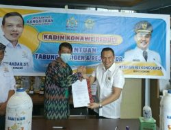 Maksimalkan Pelayanan Kesehatan Ketua Kadin Konawe Salurkan Bantuan Tabung Oksigen