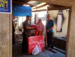 Dinsos Konawe Salurkan Bantuan Pada Korban Kebakaran