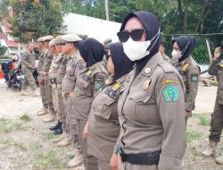 1 Pleton Personil Satpol PP  Konawe Kawal Malam Perayaan HUT Konawe